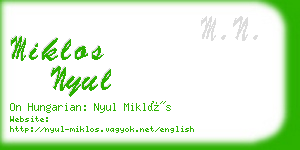 miklos nyul business card